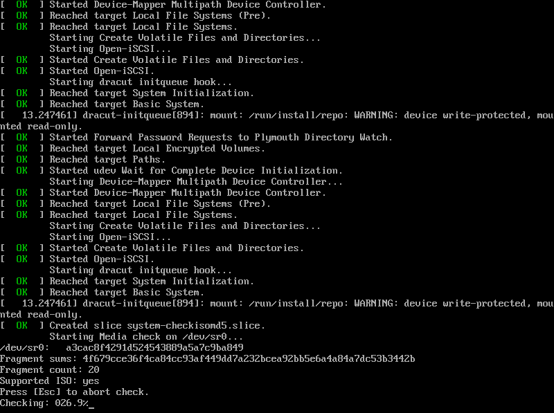 Instalación de CentOS Linux 8 - Paso 02 desde la terminal