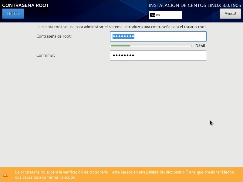 Configurar contraseña de root